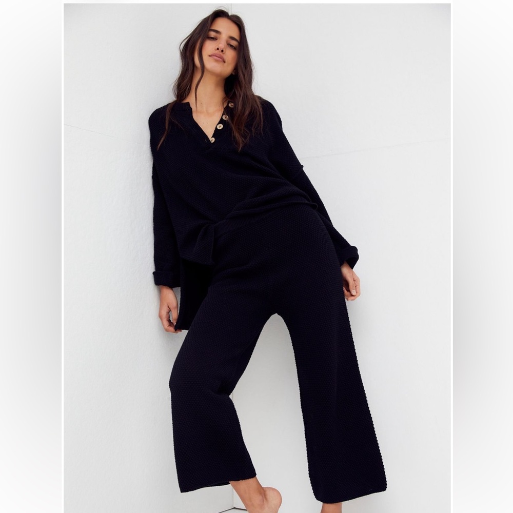 Free People Hailee Sweater Set Black XS